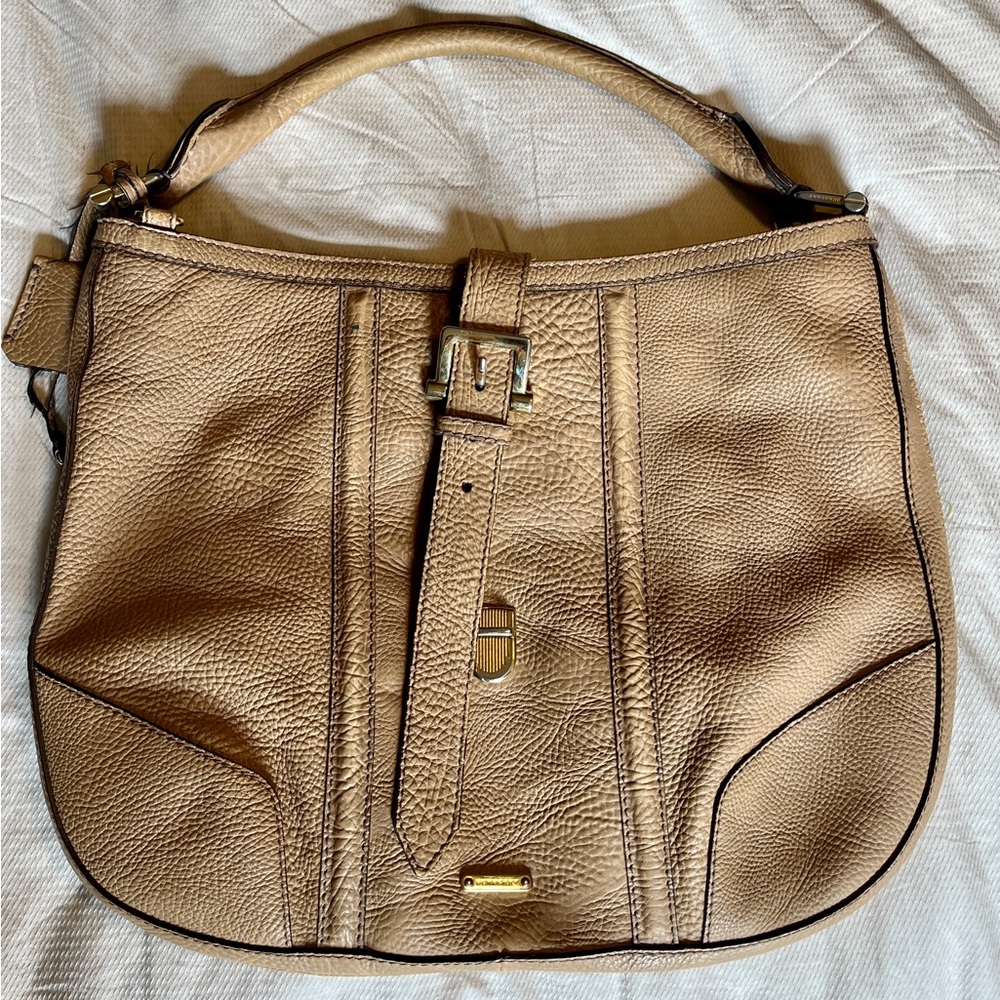 Burberry Oversized Pebbled Leather Bag